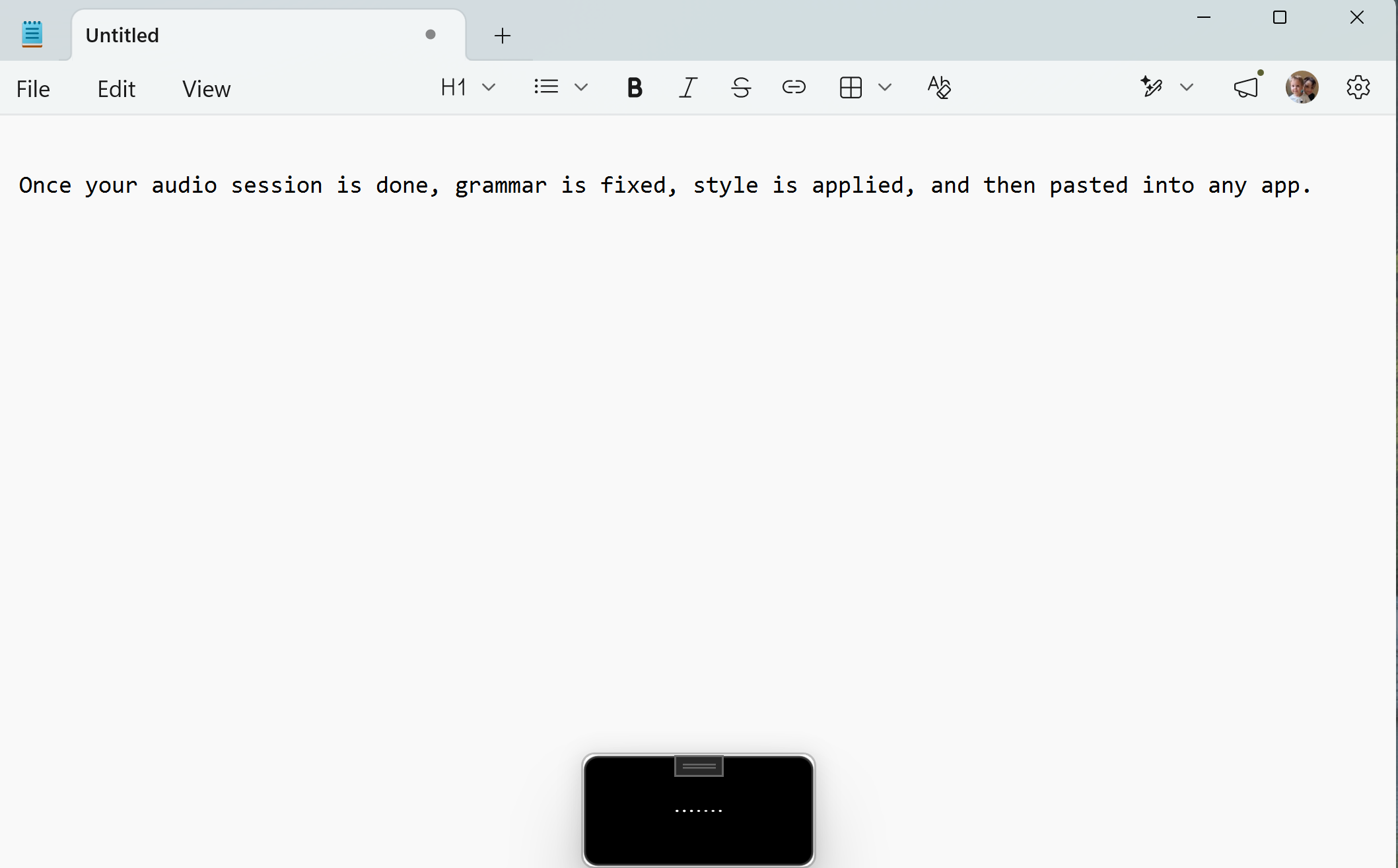 System-Wide Dictation