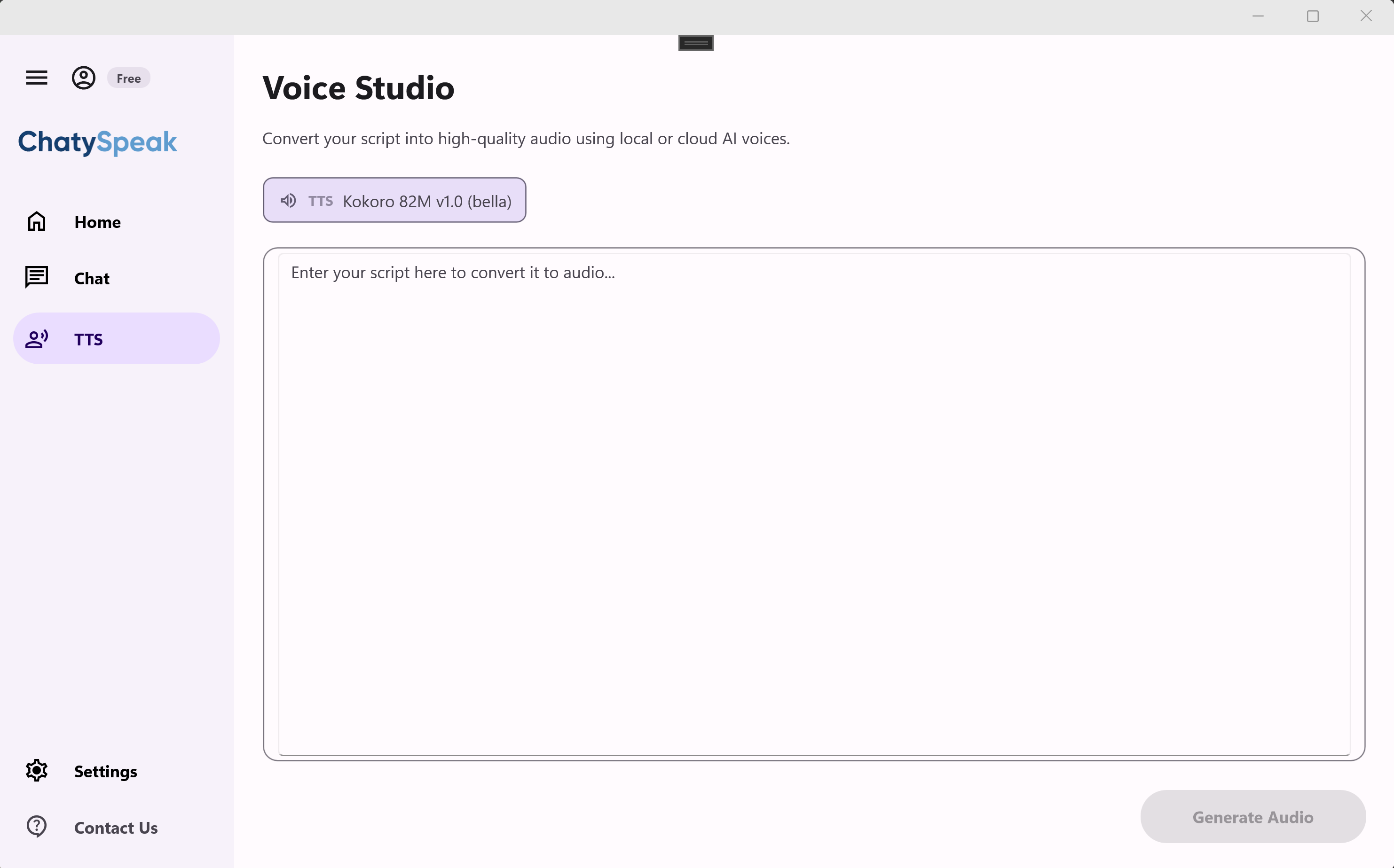 Text to Speech (TTS) Studio